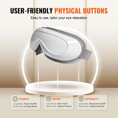 Heated Eye Massager Eye Care Device 5 Modes Bluetooth Music Foldable