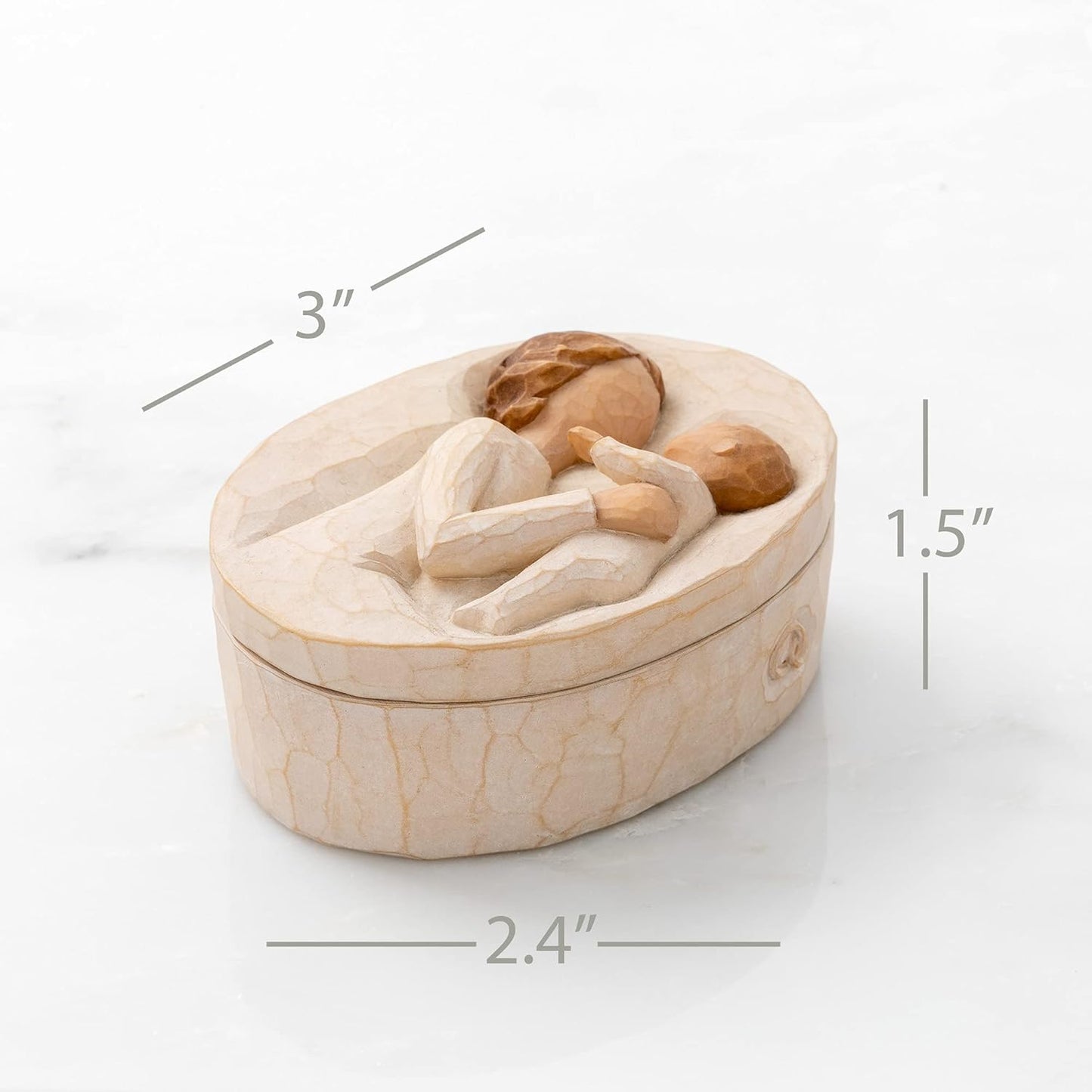 Friendship Keepsake Box, Forever True, Forever Friends, Holds Jewelry and Treasures, Carving of Best Friends or Sisters, Sculpted Hand-Painted Keepsake Box