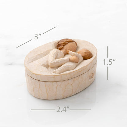 Friendship Keepsake Box, Forever True, Forever Friends, Holds Jewelry and Treasures, Carving of Best Friends or Sisters, Sculpted Hand-Painted Keepsake Box