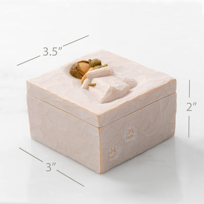 Friendship Keepsake Box, Forever True, Forever Friends, Holds Jewelry and Treasures, Carving of Best Friends or Sisters, Sculpted Hand-Painted Keepsake Box