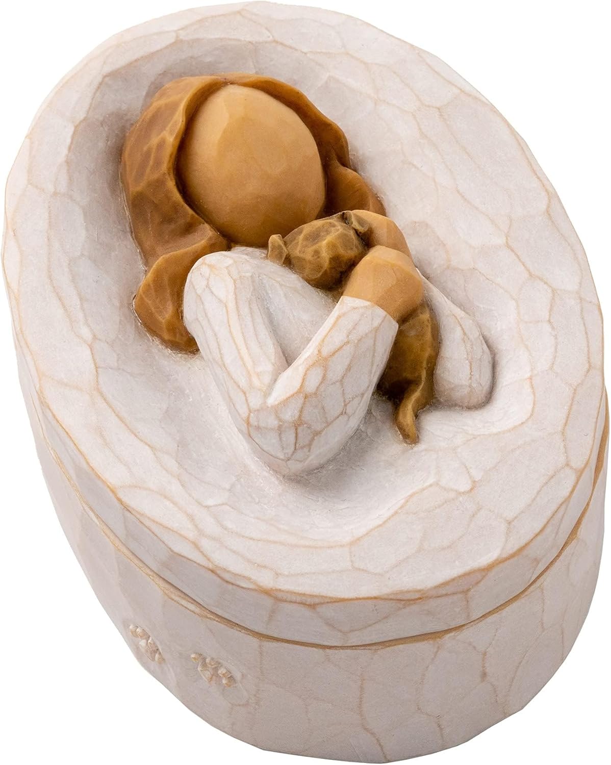 Friendship Keepsake Box, Forever True, Forever Friends, Holds Jewelry and Treasures, Carving of Best Friends or Sisters, Sculpted Hand-Painted Keepsake Box