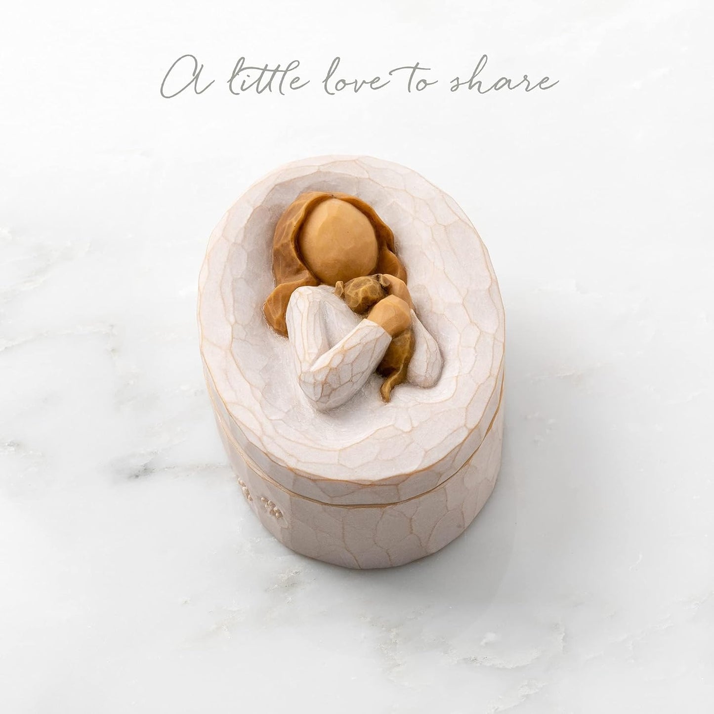 Friendship Keepsake Box, Forever True, Forever Friends, Holds Jewelry and Treasures, Carving of Best Friends or Sisters, Sculpted Hand-Painted Keepsake Box