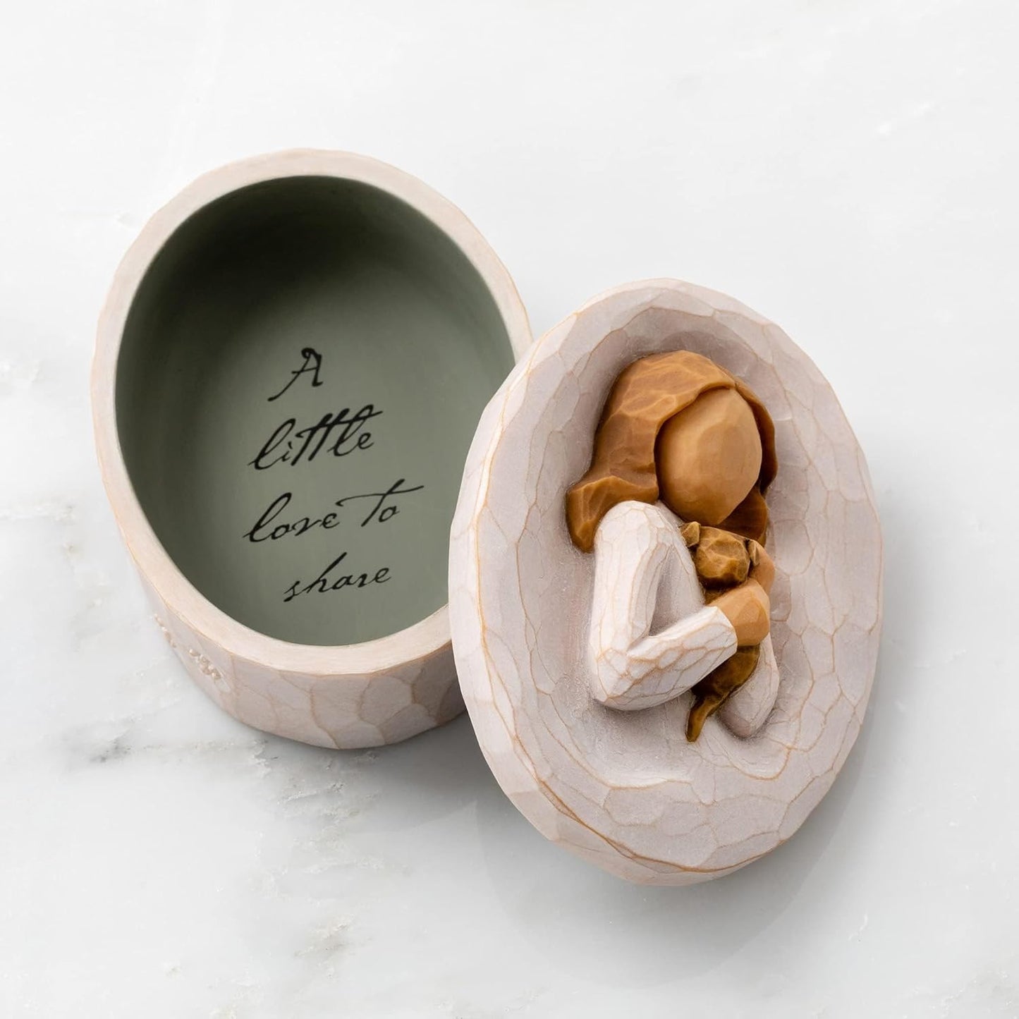 Friendship Keepsake Box, Forever True, Forever Friends, Holds Jewelry and Treasures, Carving of Best Friends or Sisters, Sculpted Hand-Painted Keepsake Box