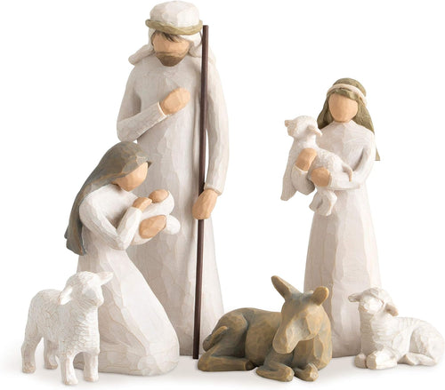 6-Piece Nativity Set, Behold The Awe and Wonder of The Christmas Story, Build a Family Holiday Tradition with Classic Nativity Collection, Sculpted Hand-Painted Figures