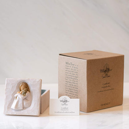 Friendship Keepsake Box, Forever True, Forever Friends, Holds Jewelry and Treasures, Carving of Best Friends or Sisters, Sculpted Hand-Painted Keepsake Box