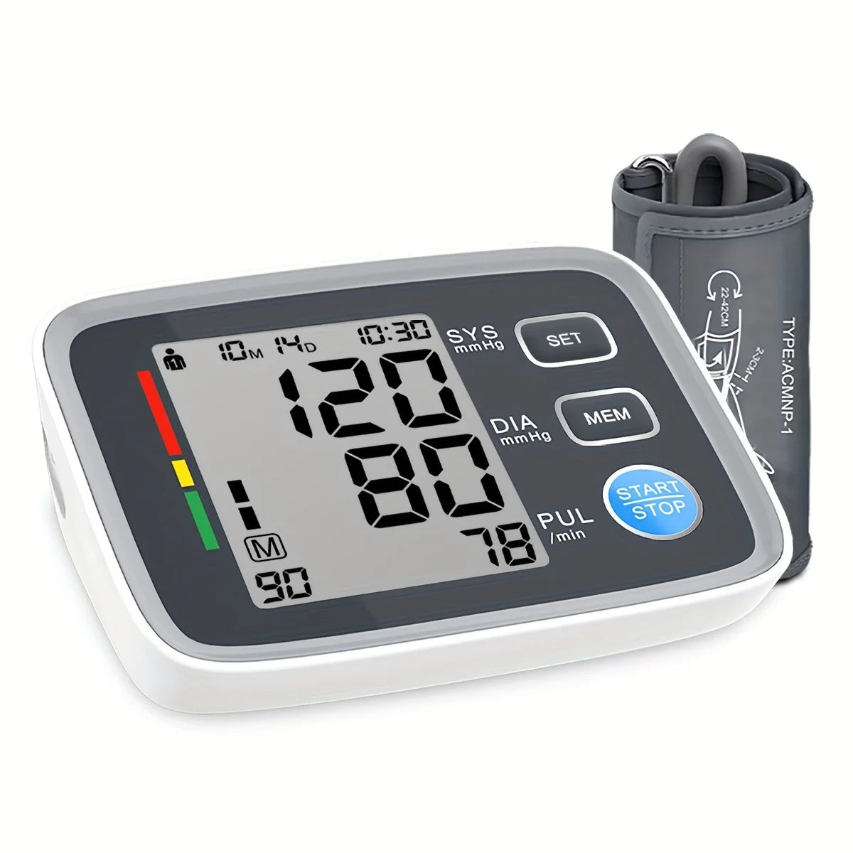 Adjustable cuff automatic upper arm blood pressure monitor household digital blood pressure monitor electronic sphygmomanometer