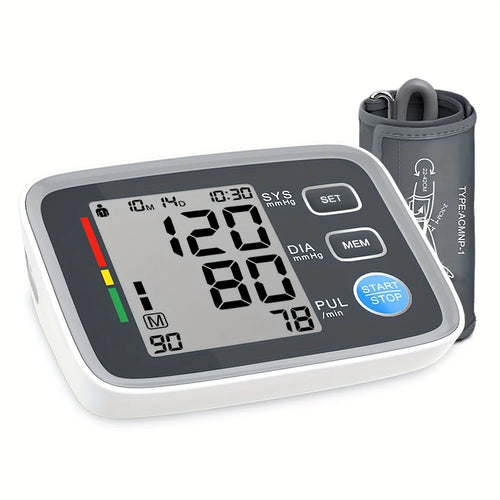 Adjustable cuff automatic upper arm blood pressure monitor household digital blood pressure monitor electronic sphygmomanometer