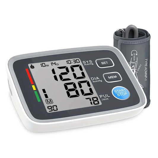 Adjustable cuff automatic upper arm blood pressure monitor household digital blood pressure monitor electronic sphygmomanometer