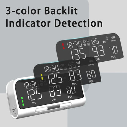 All-in-One Upper Arm Blood Pressure Monitor with Large LED Backlit Display, Voice Report, Irregular Heartbeat Detection